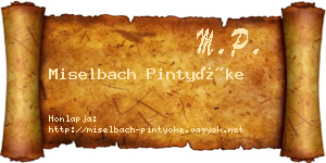 Miselbach Pintyőke névjegykártya